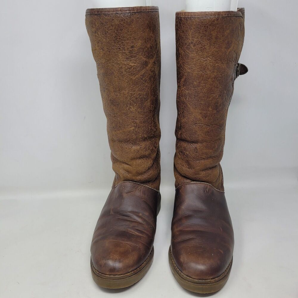Eddie Bauer Shearling Leather Boots Womens 9 UGG esque ENGLAND QUALITY VTG 95% - Picture 2 of 10